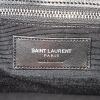 Saint Laurent College shopping bag in black chevron quilted leather - Detail D3 thumbnail