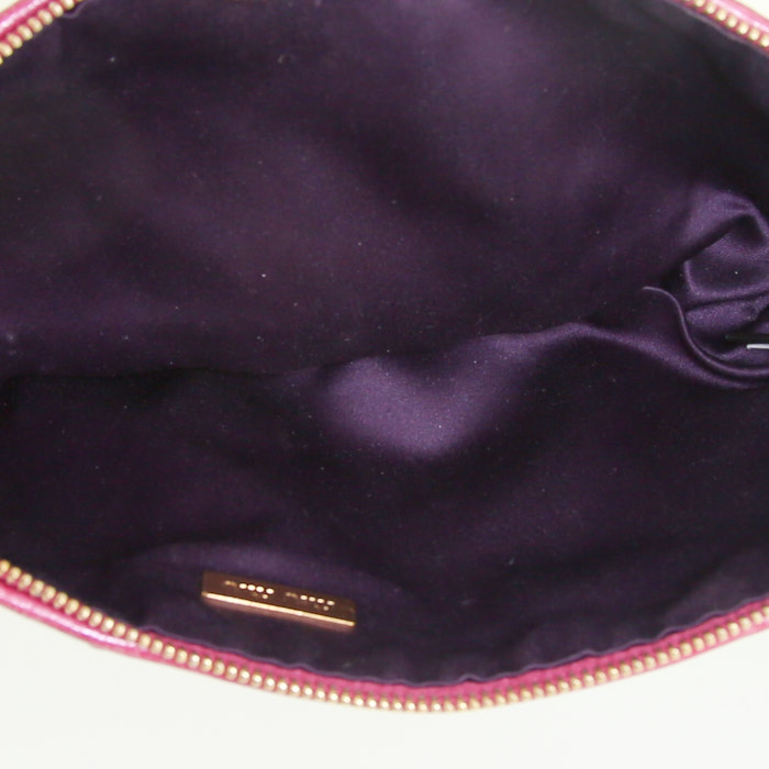 Pochette Miu Miu Matelassé in pelle trapuntata rosa - Detail D2