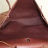 Hermes Herbag handbag in brown canvas and brown Brulé leather - Detail D3 thumbnail