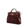 Hermes Herbag bag in purple leather and purple canvas - 00pp thumbnail