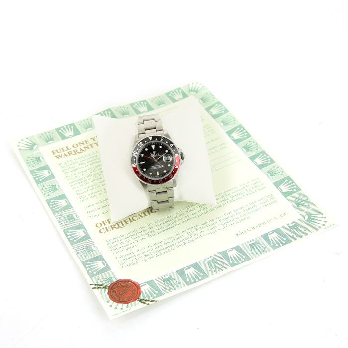 Rolex GMT-Master II watch in stainless steel Ref:  16710 Circa  1991 - Detail D2