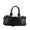 Saint Laurent handbag in black grained leather - 360 thumbnail