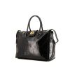 Yves Saint Laurent Muse handbag in black patent leather and black suede - 00pp thumbnail