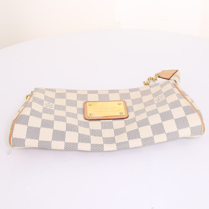 Pochette Louis Vuitton Eva en toile damier azur - Detail D4