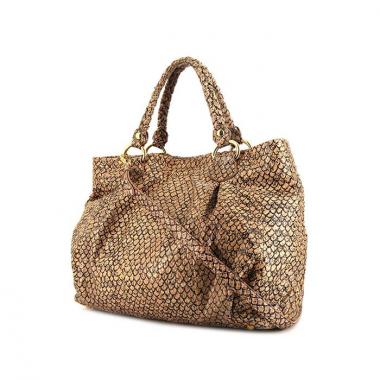 Sac cabas Miu Miu en python beige