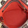 Sac cabas Louis Vuitton Bucket en toile damier ébène et cuir marron - Detail D2 thumbnail