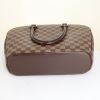 Louis Vuitton Sarria handbag in brown damier canvas and brown leather - Detail D4 thumbnail