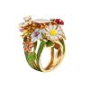 Dior Diorette large model ring in yellow gold,  enamel and sapphires - Detail D1 thumbnail