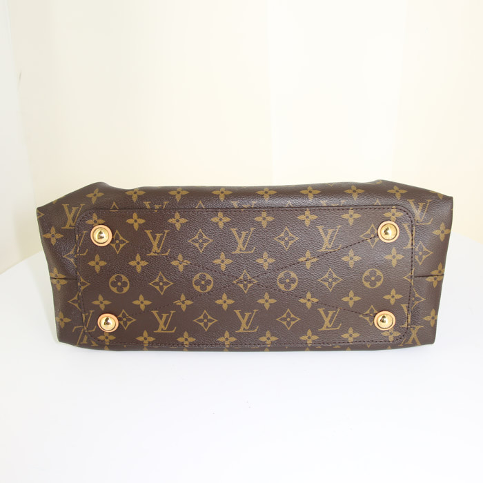 Louis Vuitton Olympe shoulder bag in monogram canvas and red leather - Detail D4