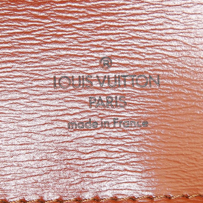 Sac à main Louis Vuitton Cluny en cuir épi marron - Detail D3