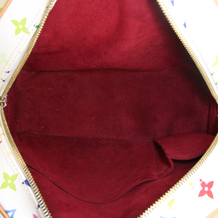 Borsa Louis Vuitton in tela monogram multicolore e pelle naturale - Detail D2