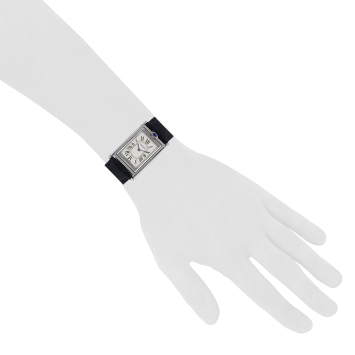 Montre Cartier Tank Basculante en acier Ref : 2390 Vers 1990 - Detail D1