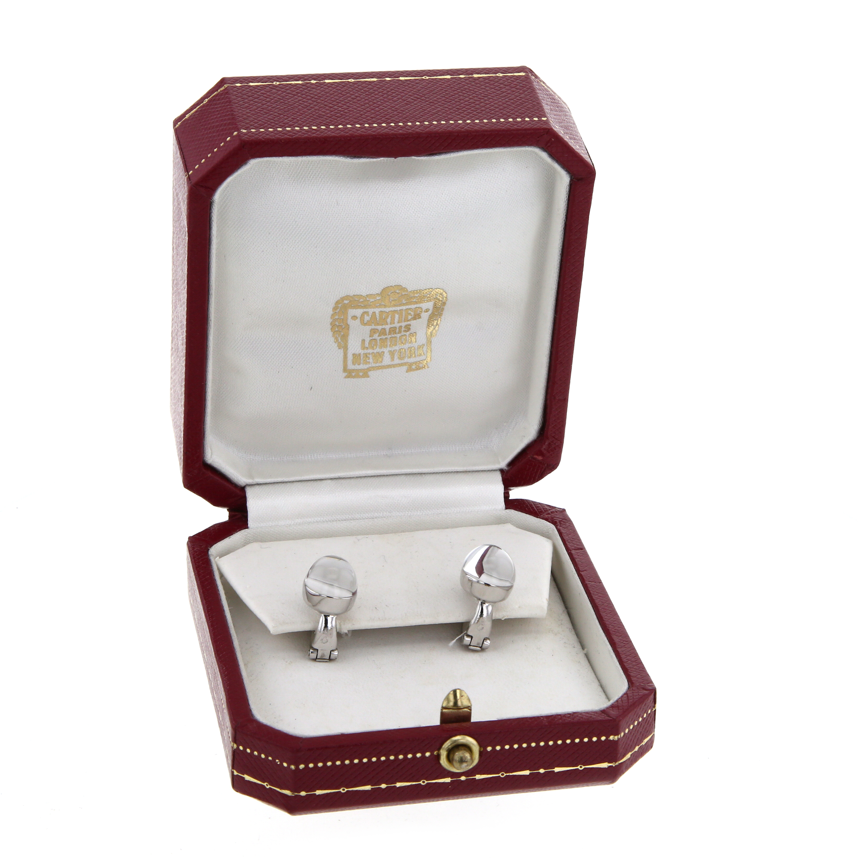 Cartier earrings in white gold,  rock crystal and diamonds - Detail D2