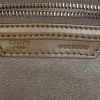 Borsa Celine Luggage Micro in pelle bianca e marrone e camoscio blu scuro - Detail D3 thumbnail