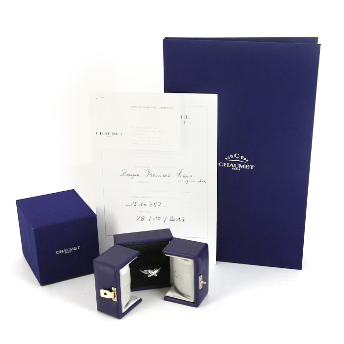 Chaumet Premiers Liens ring in white gold and diamonds - Detail D2