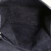Lanvin small shoulder bag in black velvet and black leather - Detail D2 thumbnail