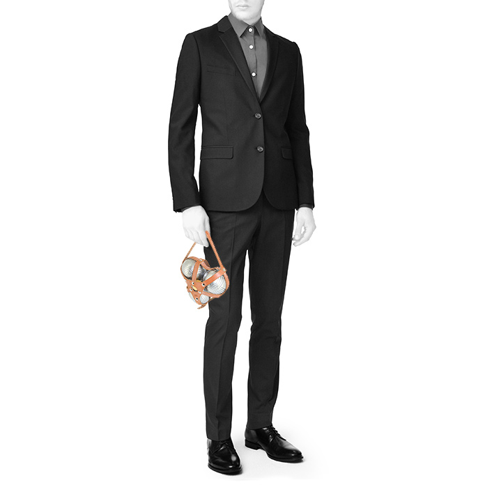 Hermès petanque balls in stainless steel and gold leather - Detail D1