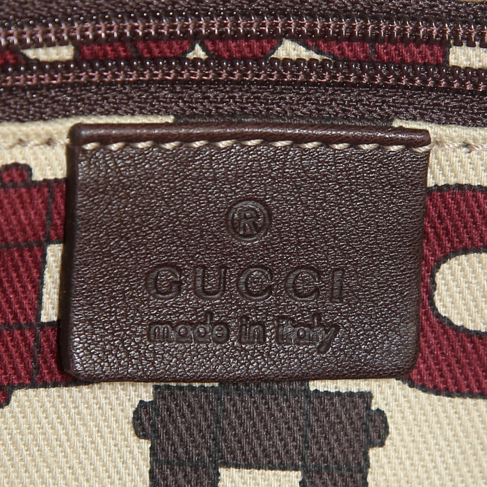Gucci handbag in brown leather - Detail D3