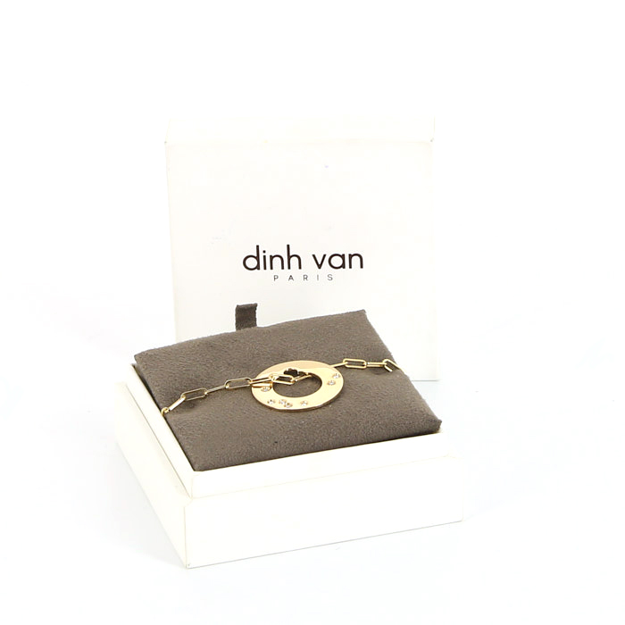 Collana Dinh Van Cible in oro giallo e diamanti - Detail D2