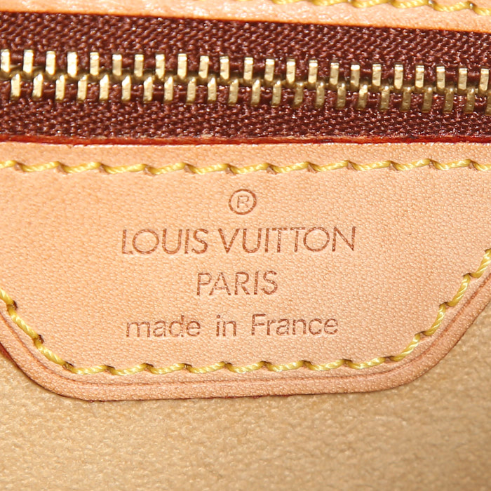 Louis Vuitton Looping handbag in brown monogram canvas and natural leather - Detail D3