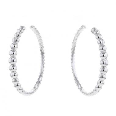 Orecchini a cerchio Van Cleef & Arpels Perlée in oro bianco