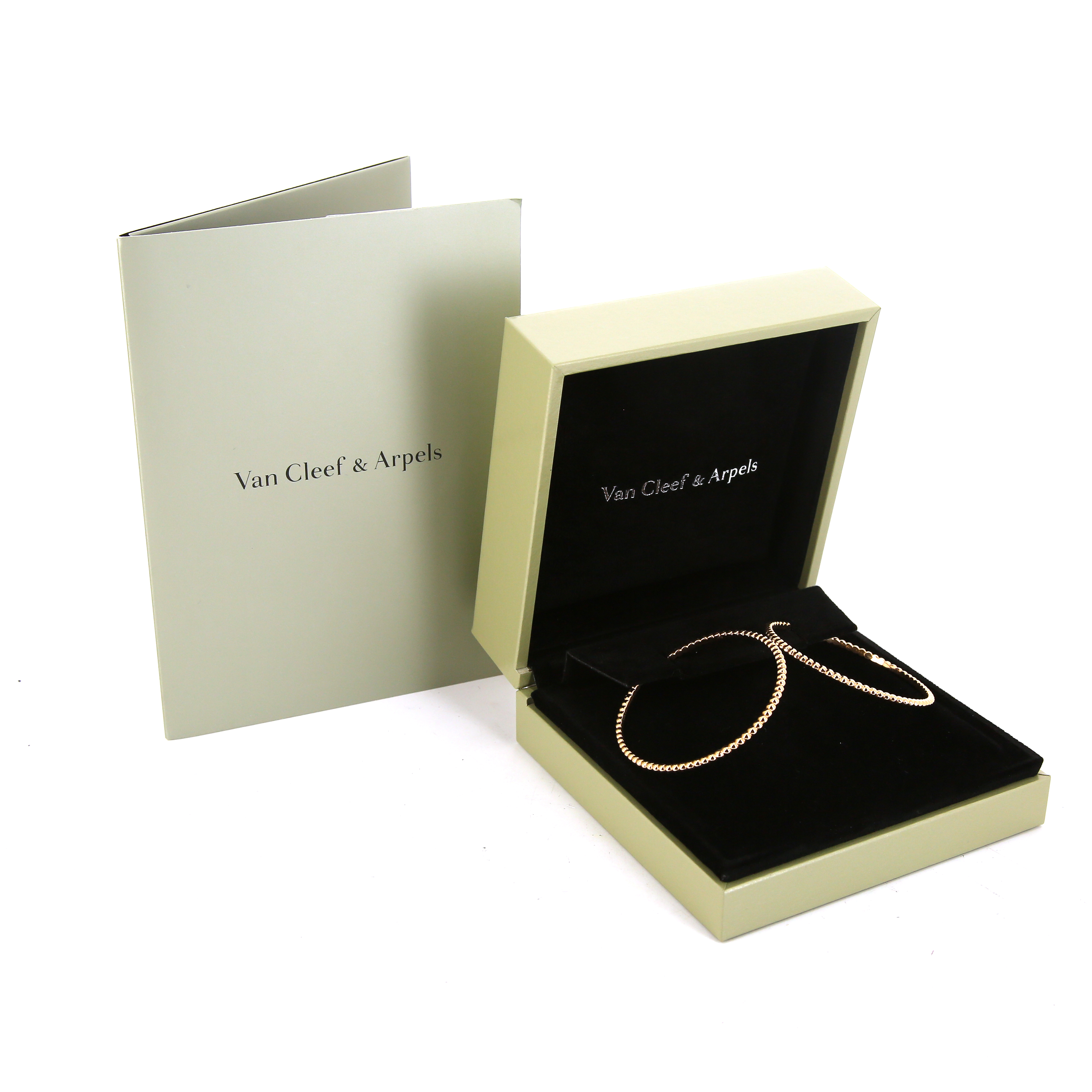 Van Cleef 
Arpels Perlée large model hoop earrings in pink gold - Detail D2