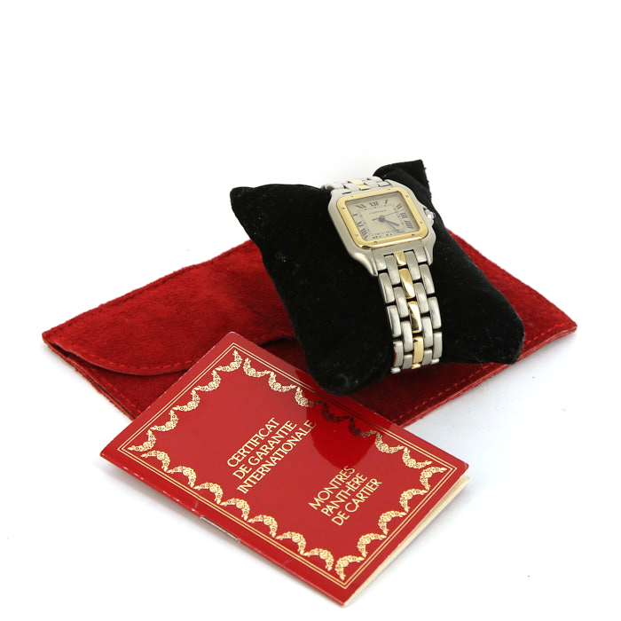 Montre Cartier Panthère en or et acier Vers  1986 - Detail D2