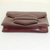 Hermès Faco pouch in burgundy box leather - Detail D5 thumbnail