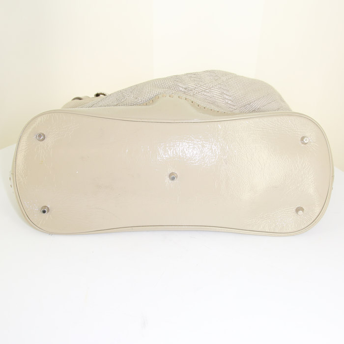 Bolso Walden en lona beige y charol - Detail D4