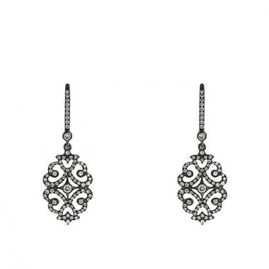 Pendientes articulados Messika Sultane en oro blanco y diamantes