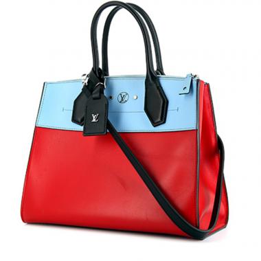 Louis Vuitton Denim EPI Leather City Steamer MM Bag – Caroline's