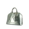 Louis Vuitton Alma large model handbag in metallic blue monogram patent leather - 00pp thumbnail