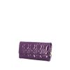 Billetera Dior Lady Dior en charol violeta - 00pp thumbnail