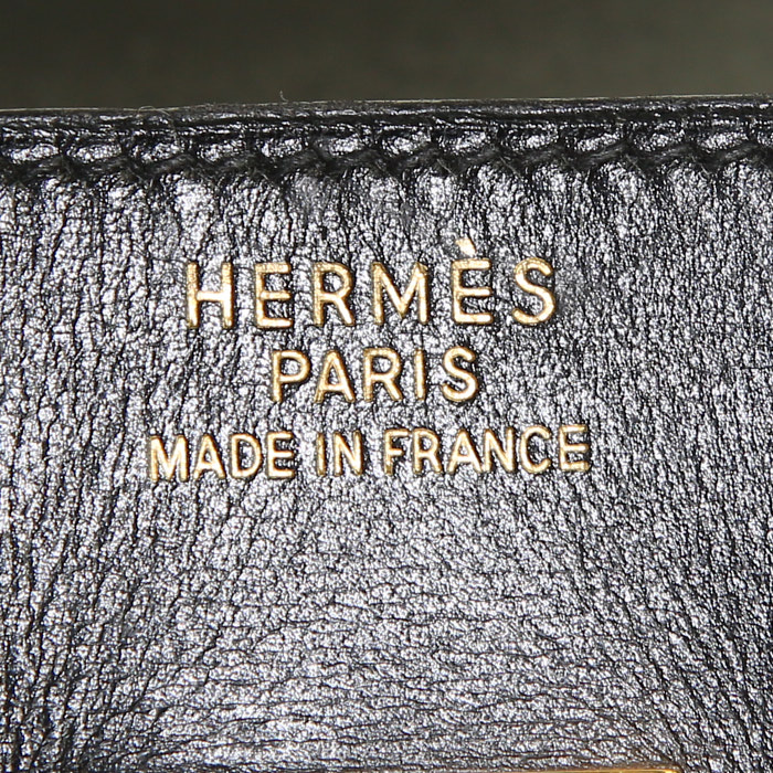 Sac Hermes Birkin 35 cm, 1999, en cuir box noir - Detail D3