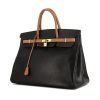 Hermes Birkin 40 cm handbag in black Fjord leather and natural leather - 00pp thumbnail