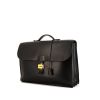 Hermès Sac à dépêches briefcase in black braided leather - 00pp thumbnail