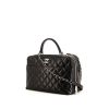 Chanel Bowling bag in black quilted leather - 00pp thumbnail