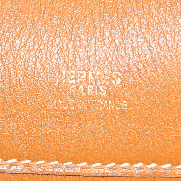 Sac à dos Hermès Sherpa en cuir gold - Detail D3