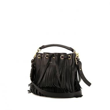 Borsa a tracolla Saint Laurent Emmanuelle in pelle nera