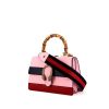 Bolso de mano Gucci Dionysus en cuero rosa, color burdeos y azul marino - 00pp thumbnail