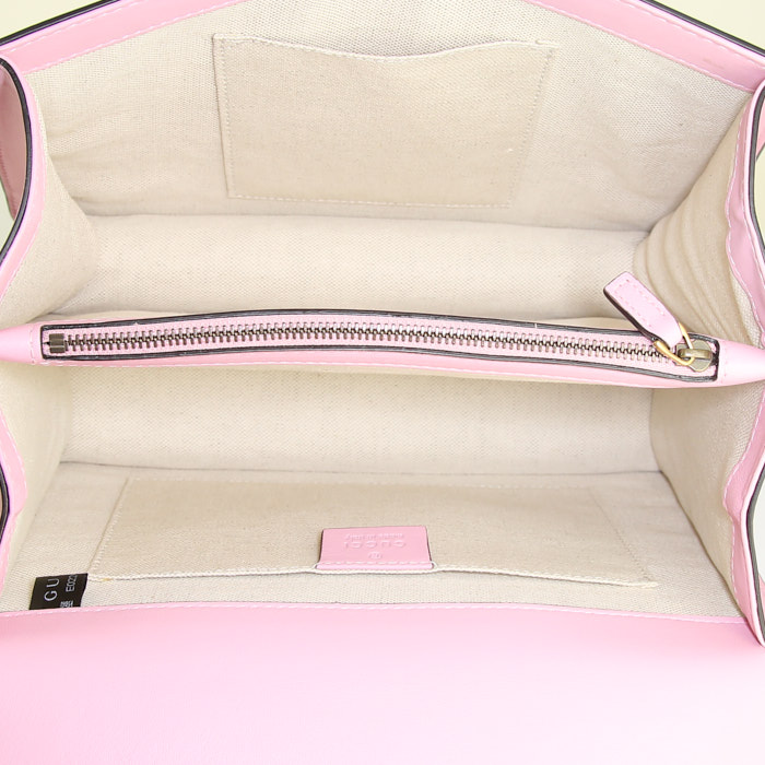 Gucci Dionysus handbag in pink, burgundy and navy blue leather - Detail D3