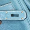 Borsa da viaggio Hermès Birkin Travel Bag in pelle togo blu - Detail D4 thumbnail