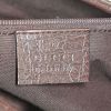 Gucci Jackie bag worn on the shoulder or carried in the hand in black leather and bicolor canvas - Detail D3 thumbnail