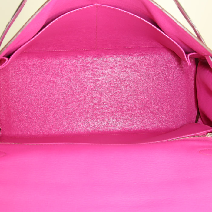 Hermes Kelly 35 cm handbag in red box leather - Detail D3