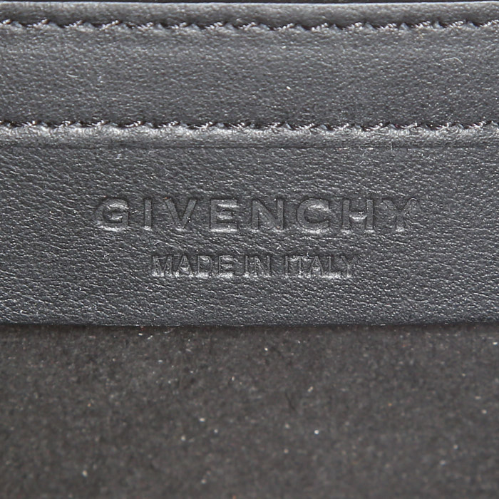 Givenchy Pandora shoulder bag in black, brown and white tricolor leather - Detail D4