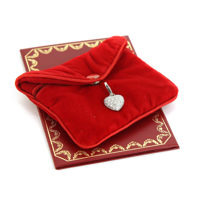 Cartier Coeur et Symbole pendant in white gold and diamonds - Detail D2