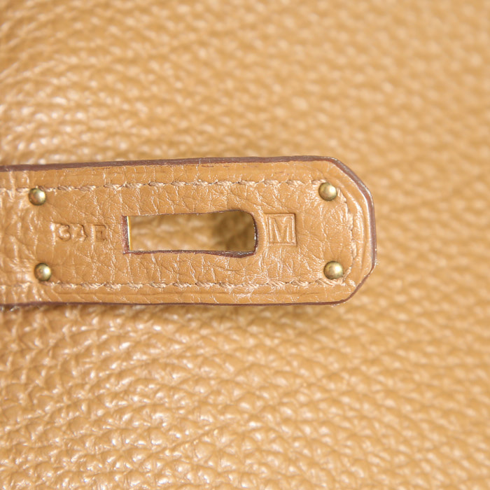 Sac à main Hermès So Kelly en cuir togo marron - Detail D5