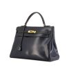 Hermès Kelly bag in navy blue box leather - 00pp thumbnail