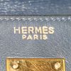 Sac Hermès Kelly en cuir box bleu-marine - Detail D3 thumbnail