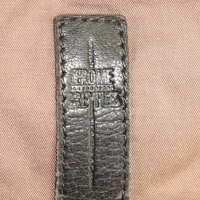 Jerome Dreyfuss Billy M bag in brown grained leather - Detail D4